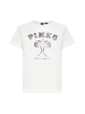 Pinko Graphic Printed Crewneck T-Shirt