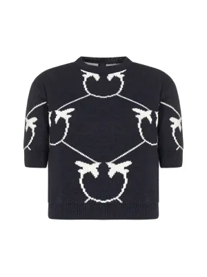 Pinko Jacquard Cropped Knit Jumper