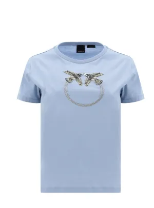 Pinko Logo Embellished Crewneck T-Shirt