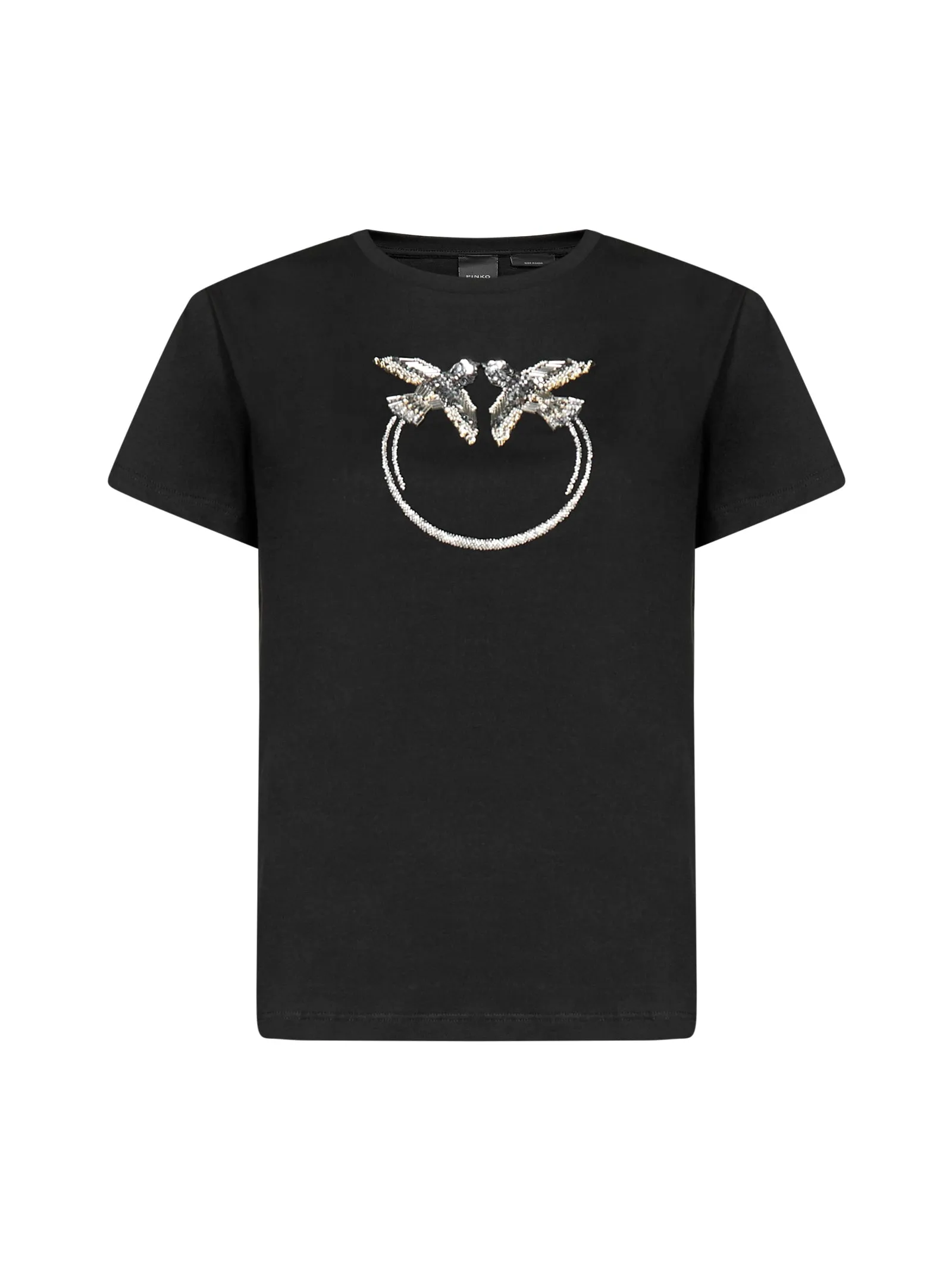Pinko Logo Embellished Crewneck T-Shirt