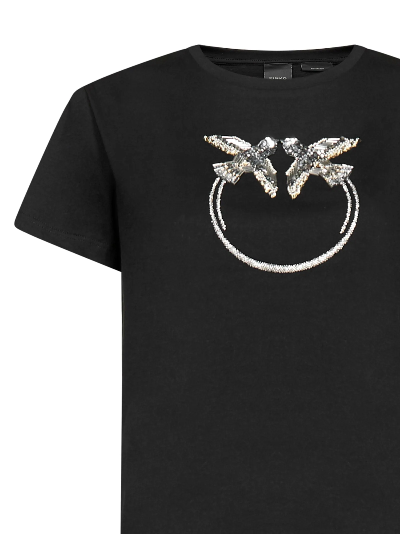 Pinko Logo Embellished Crewneck T-Shirt
