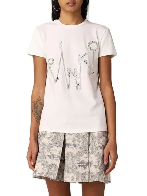 Pinko Logo Embellished Crewneck T-Shirt