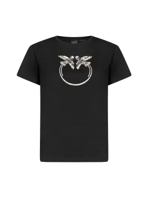Pinko Logo Embellished Crewneck T-Shirt