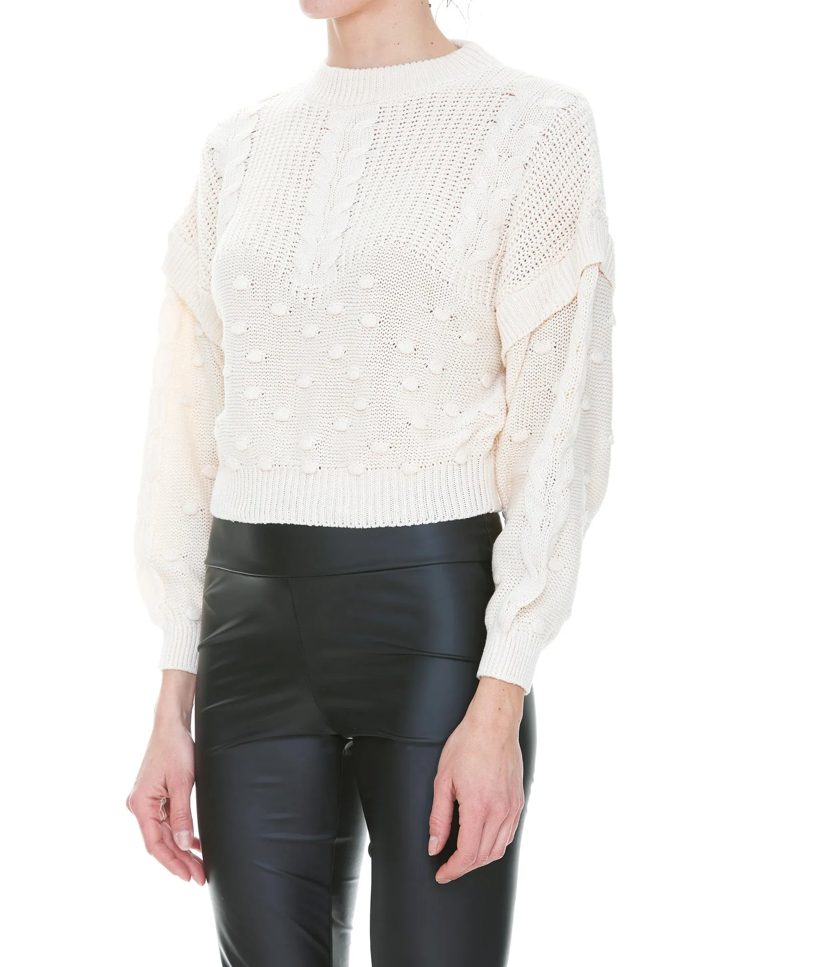 Pinko Long-Sleeved Cable Knit Jumper