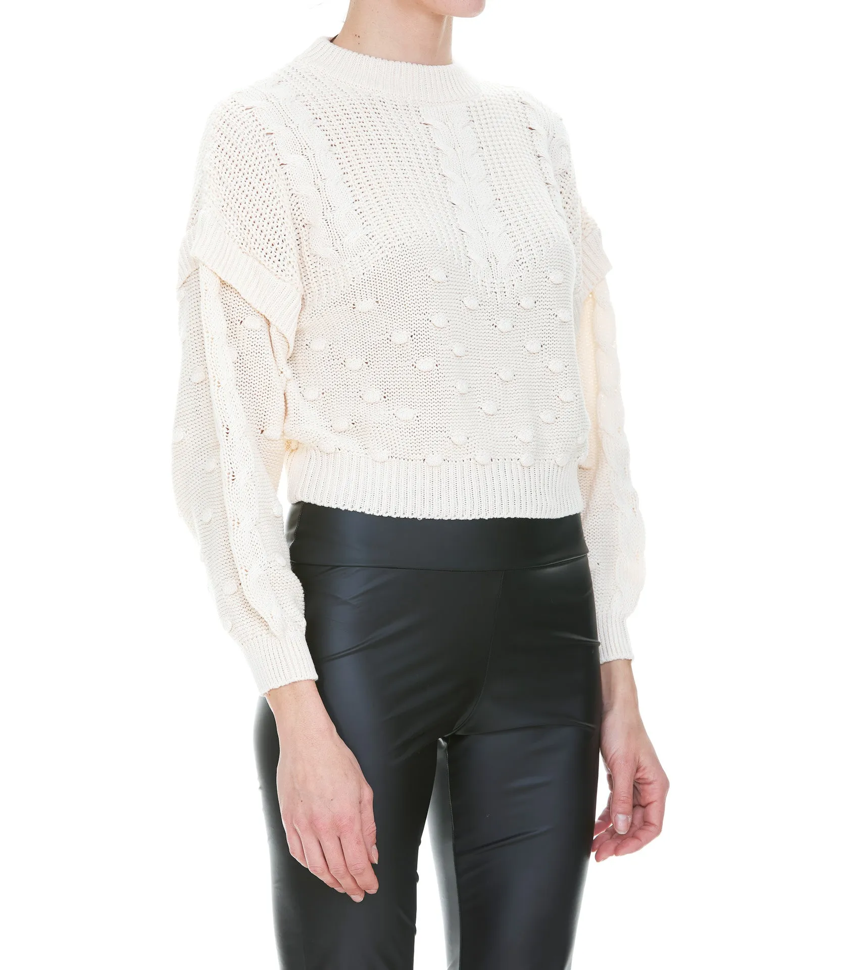 Pinko Long-Sleeved Cable Knit Jumper