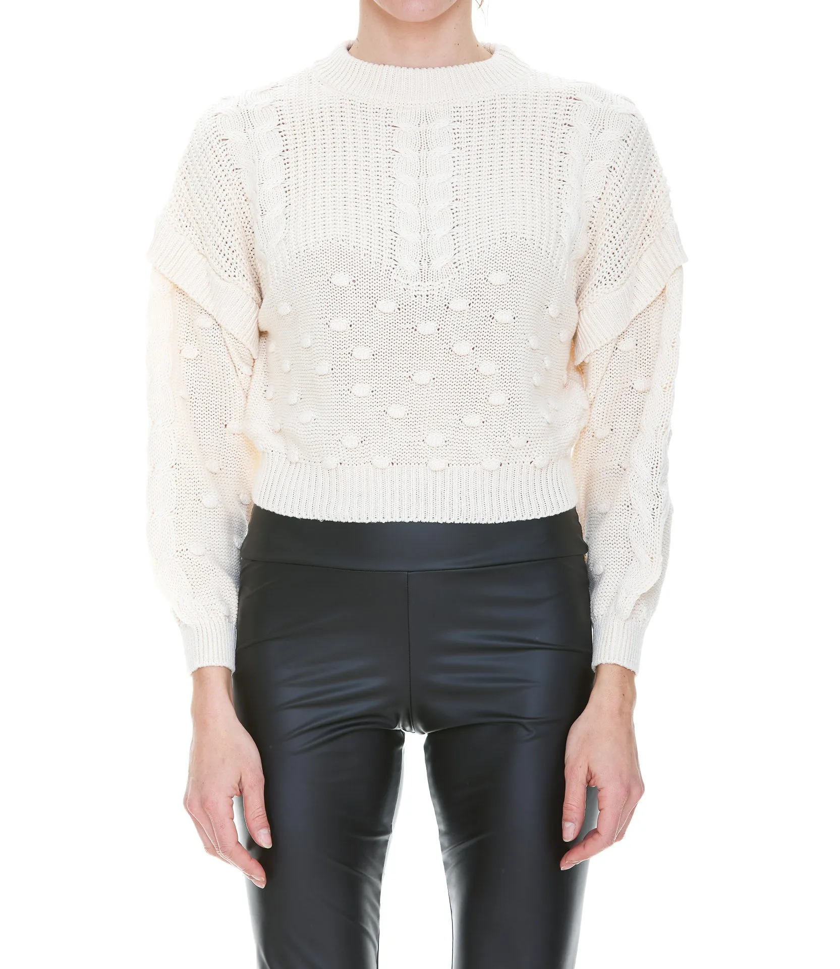 Pinko Long-Sleeved Cable Knit Jumper
