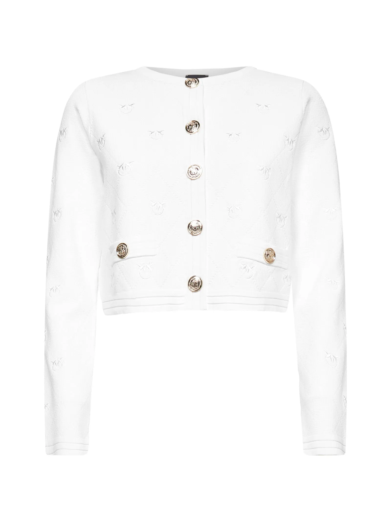 Pinko Love Bird Embroidered Knit Cardigan