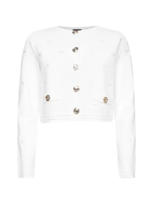 Pinko Love Bird Embroidered Knit Cardigan