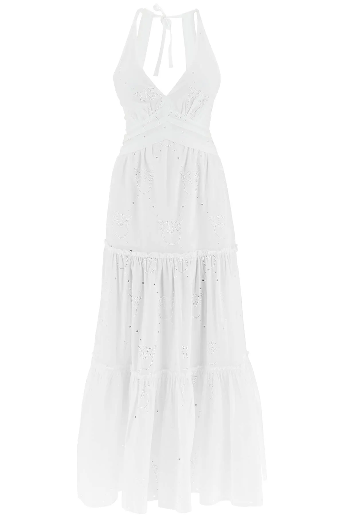 Pinko Monogram Embroidered Maxi Dress