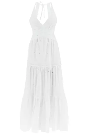 Pinko Monogram Embroidered Maxi Dress