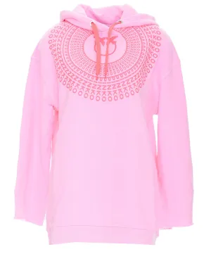 Pinko Radial Logo Printed Hoodie