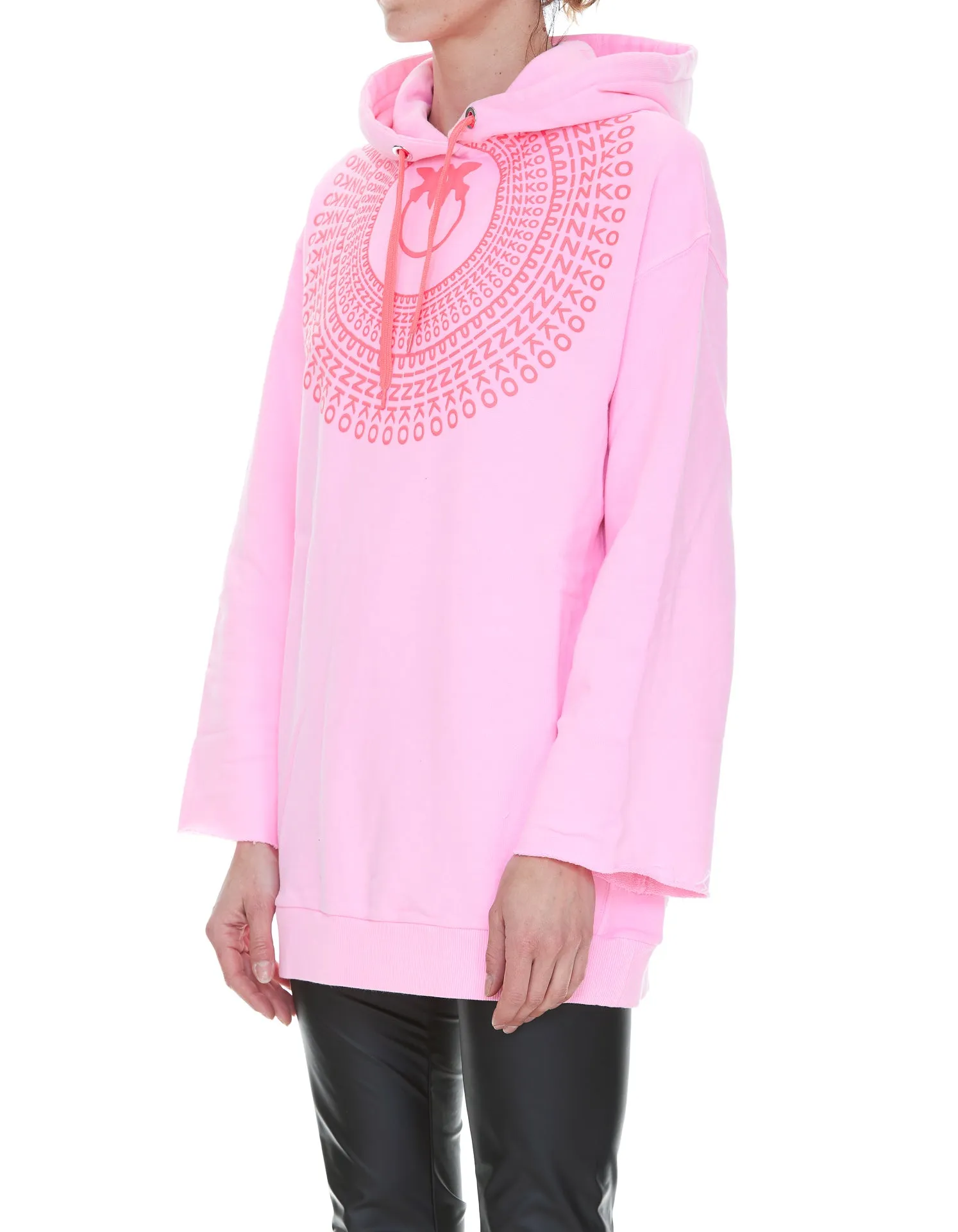 Pinko Radial Logo Printed Hoodie
