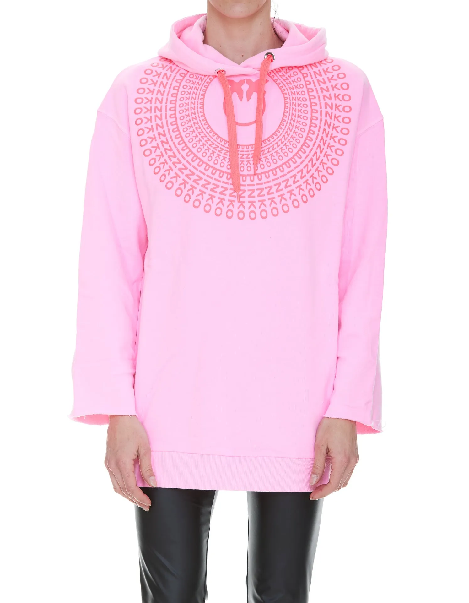 Pinko Radial Logo Printed Hoodie