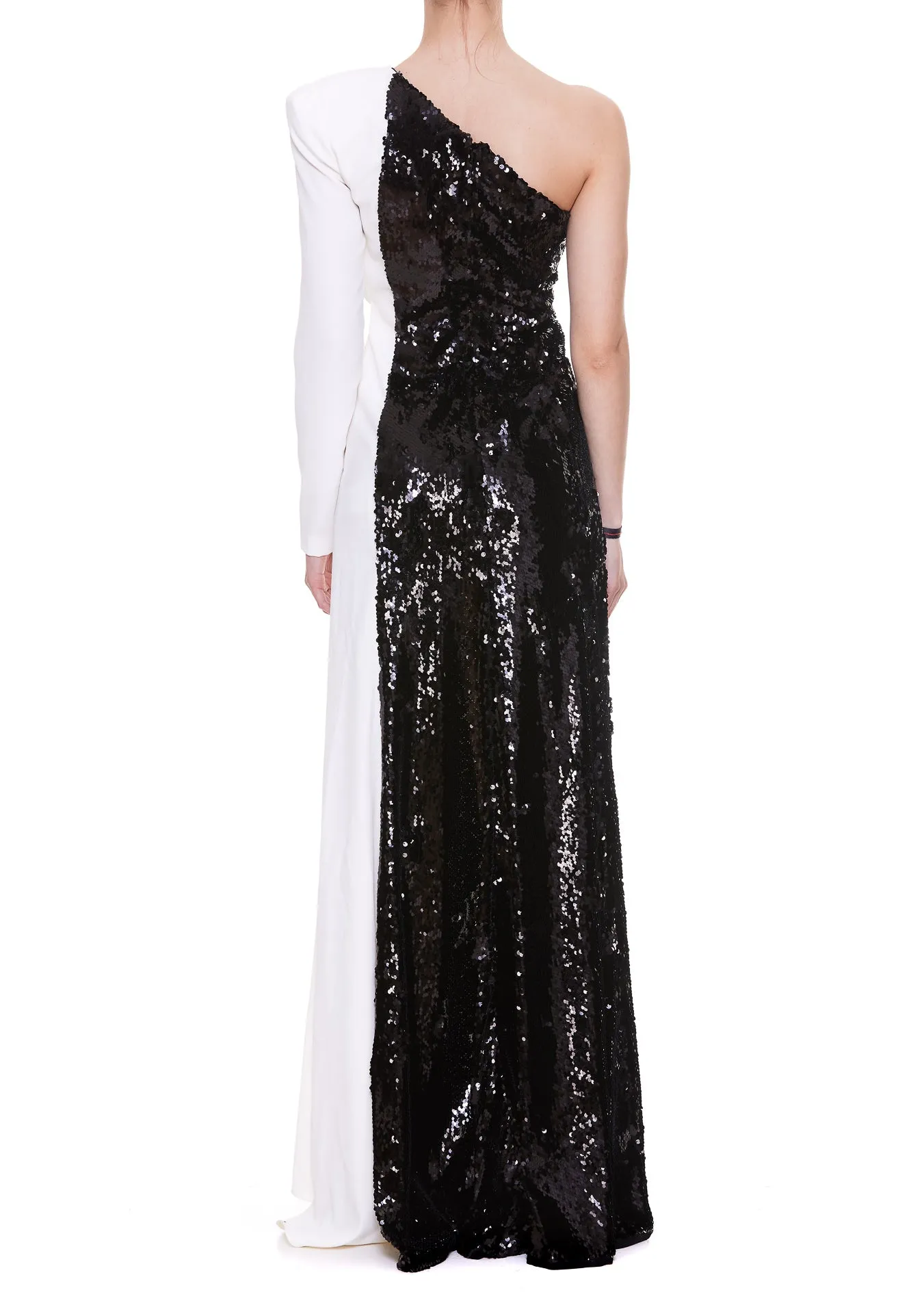 Pinko Sequin Detailed On Shoulder Long Dress
