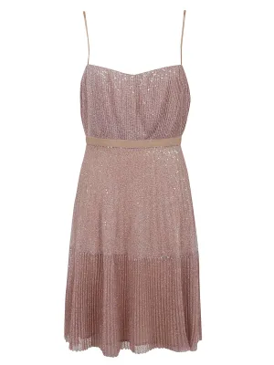Pinko Sequin Embellished Pleated Mini Dress