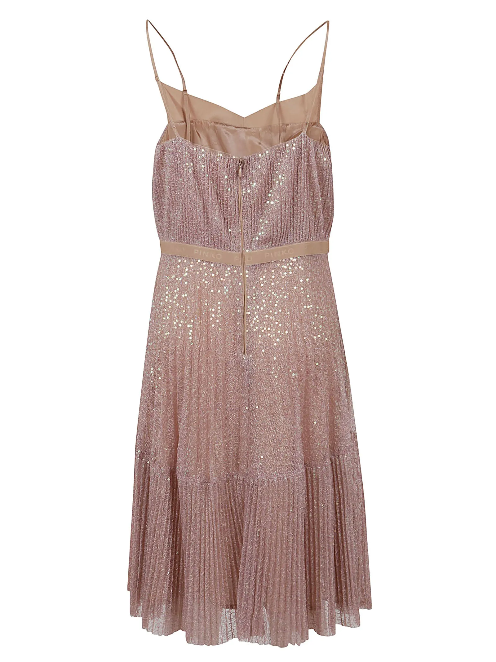 Pinko Sequin Embellished Pleated Mini Dress