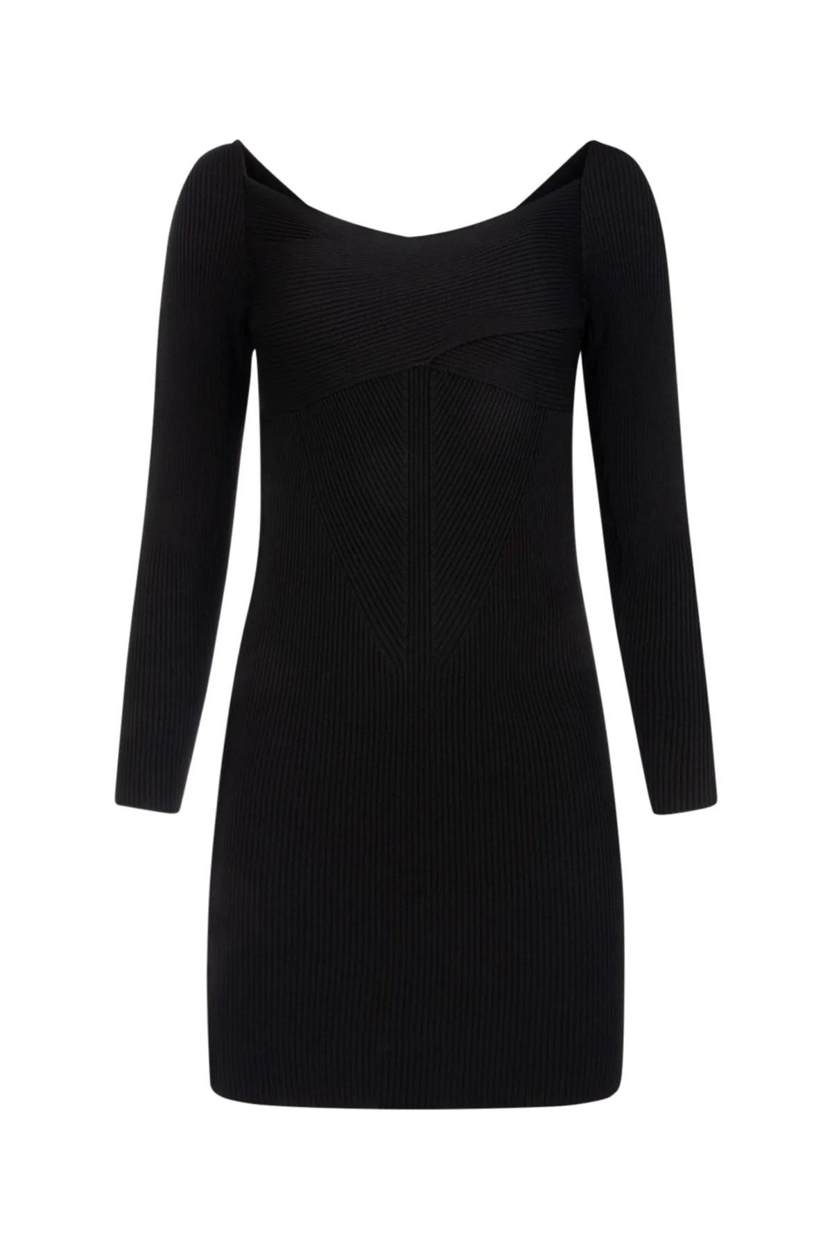 Pinko Snug-Fit V-Neck Knitted Mini Dress
