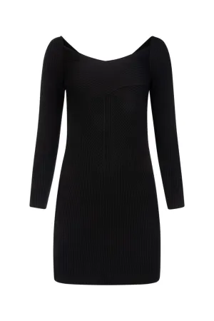 Pinko Snug-Fit V-Neck Knitted Mini Dress