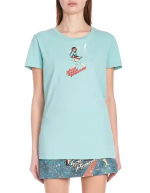 Pinko Space-Printed Crewneck T-Shirt