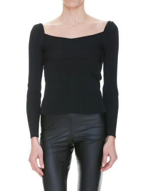 Pinko Square Neck Knit Top
