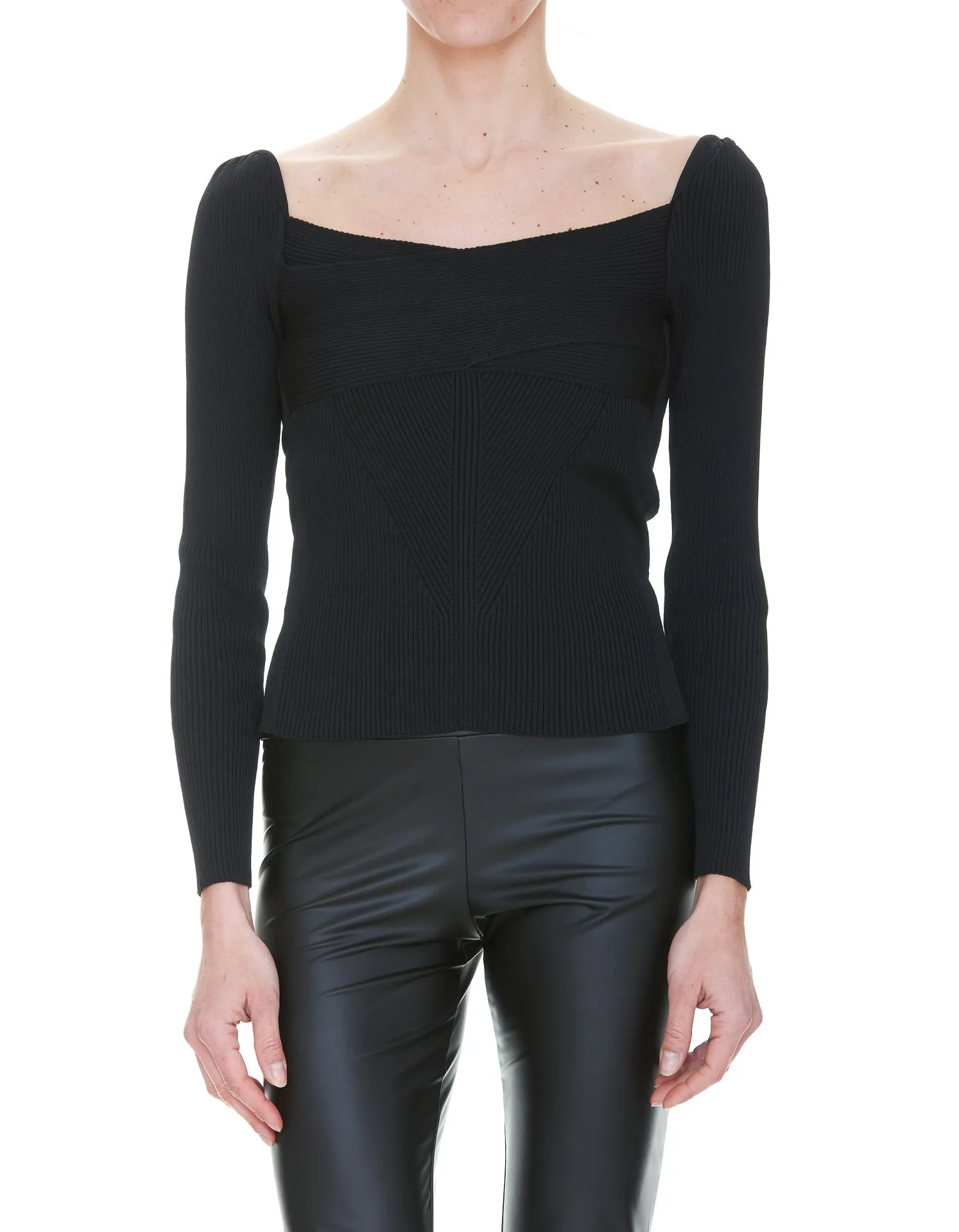 Pinko Square Neck Knit Top