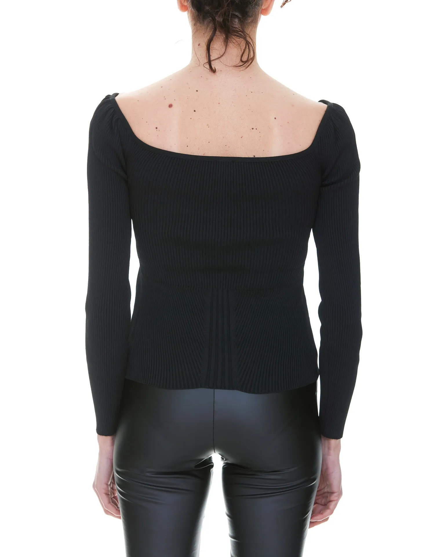 Pinko Square Neck Knit Top