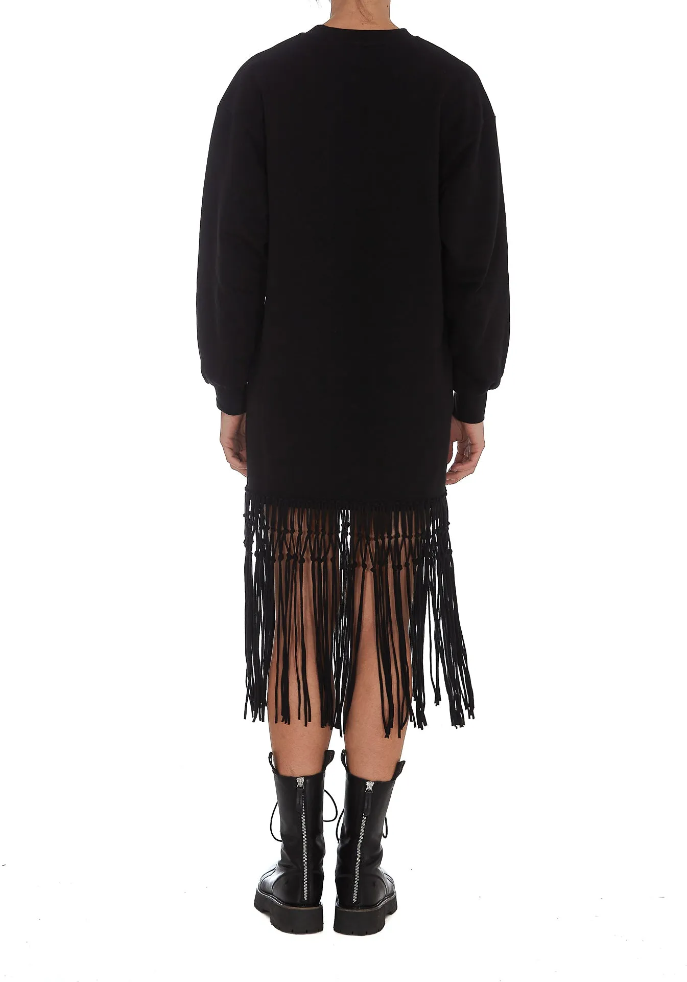 Pinko V-Neck Fringed Dress