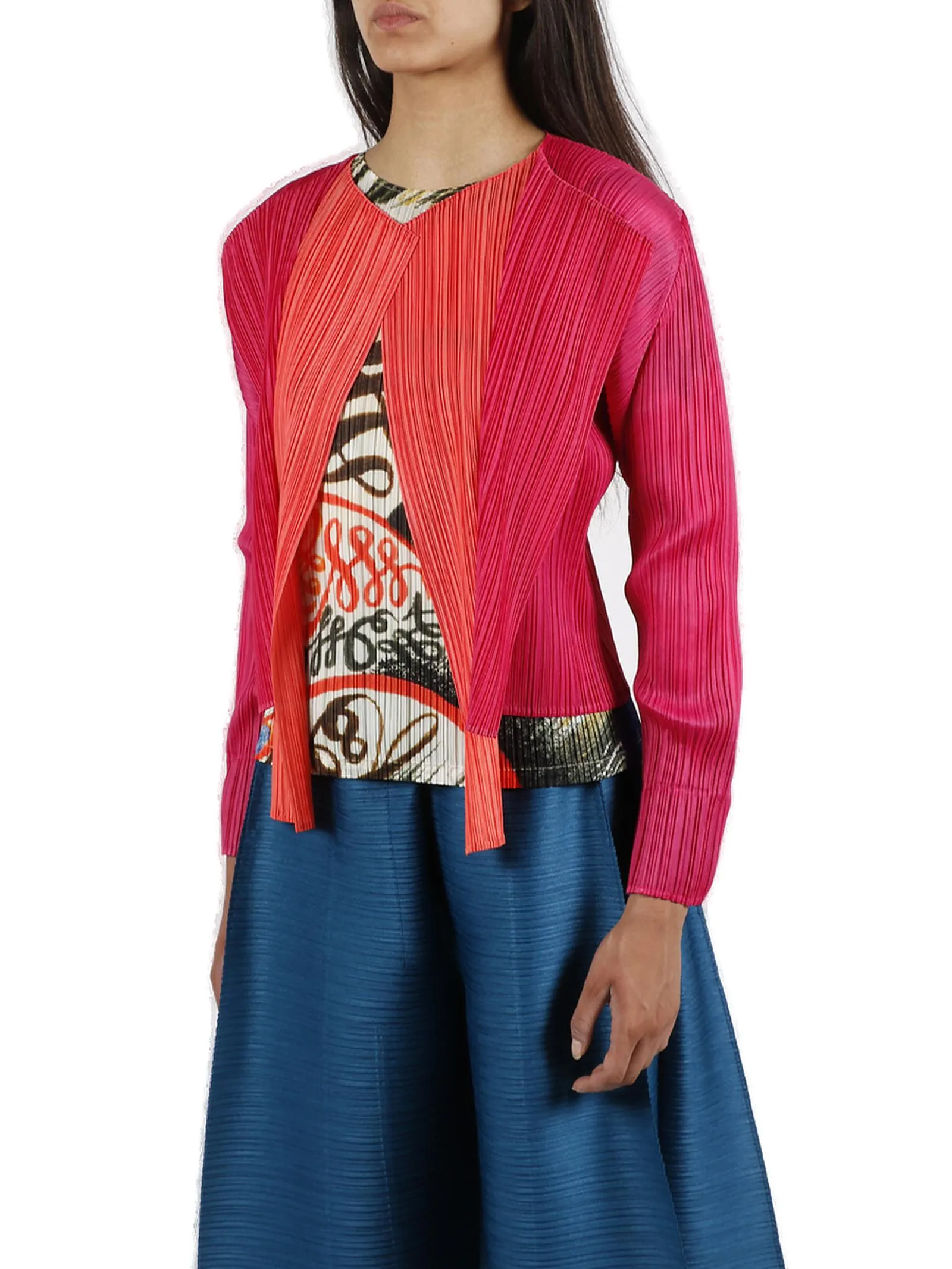Pleats Please By Issey Miyake Pleated Long-Sleeved Jacket