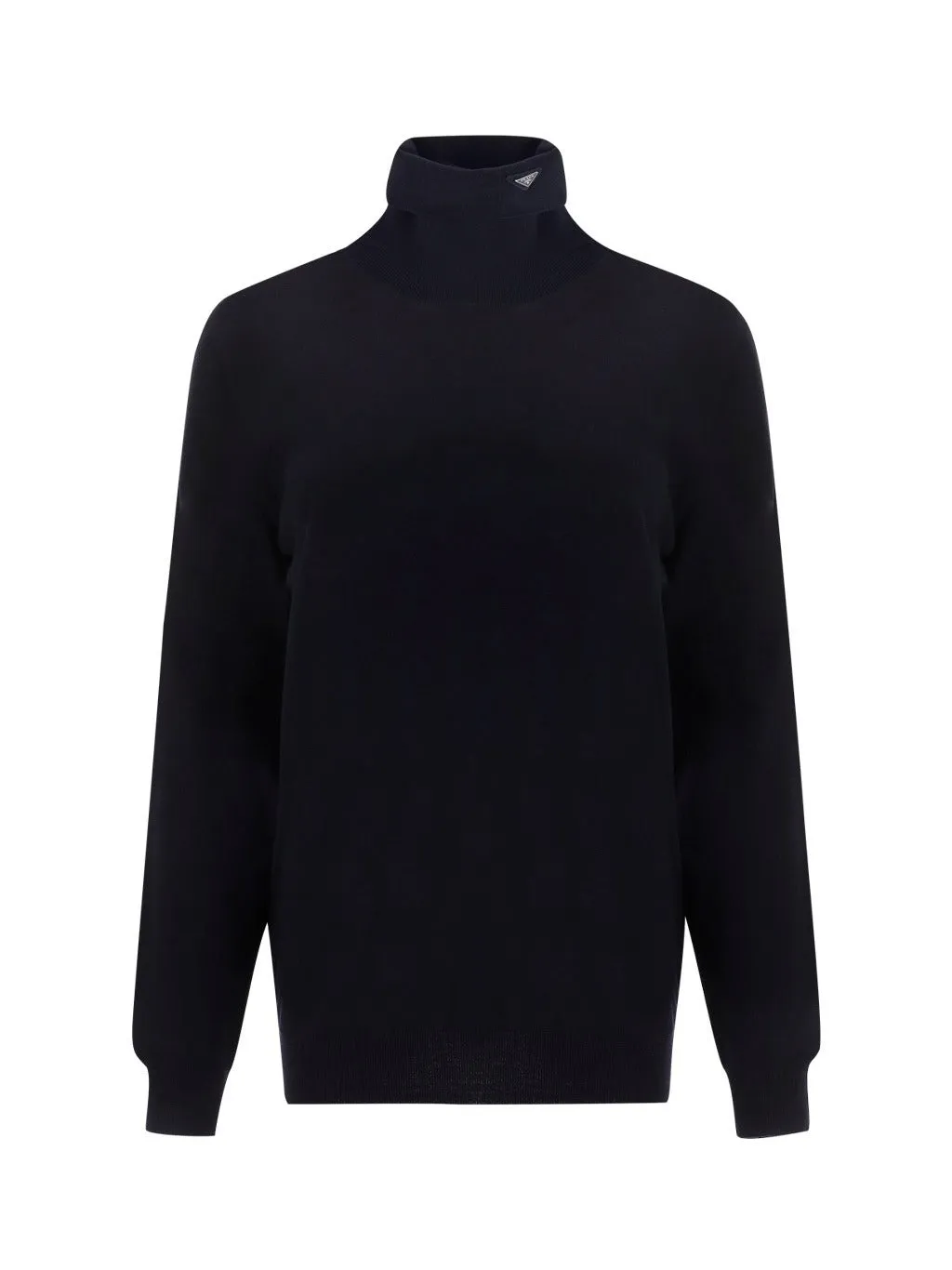 Prada Logo Triangle Roll Neck Knit Jumper