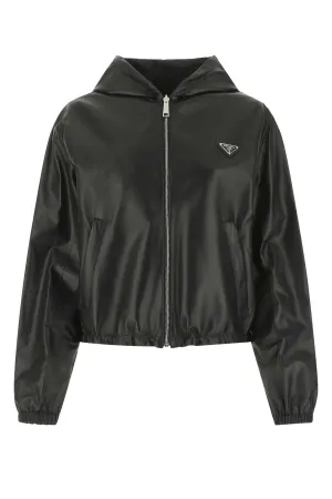 Prada Zip-Up Hooded Jacket