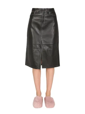 Proenza Schouler White Label Front-Slit Midi Skirt