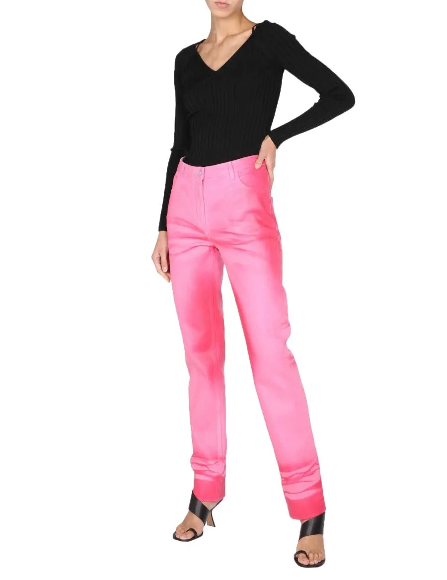 Proenza Schouler White Label Lightweight Rib Knit V-Neck Top