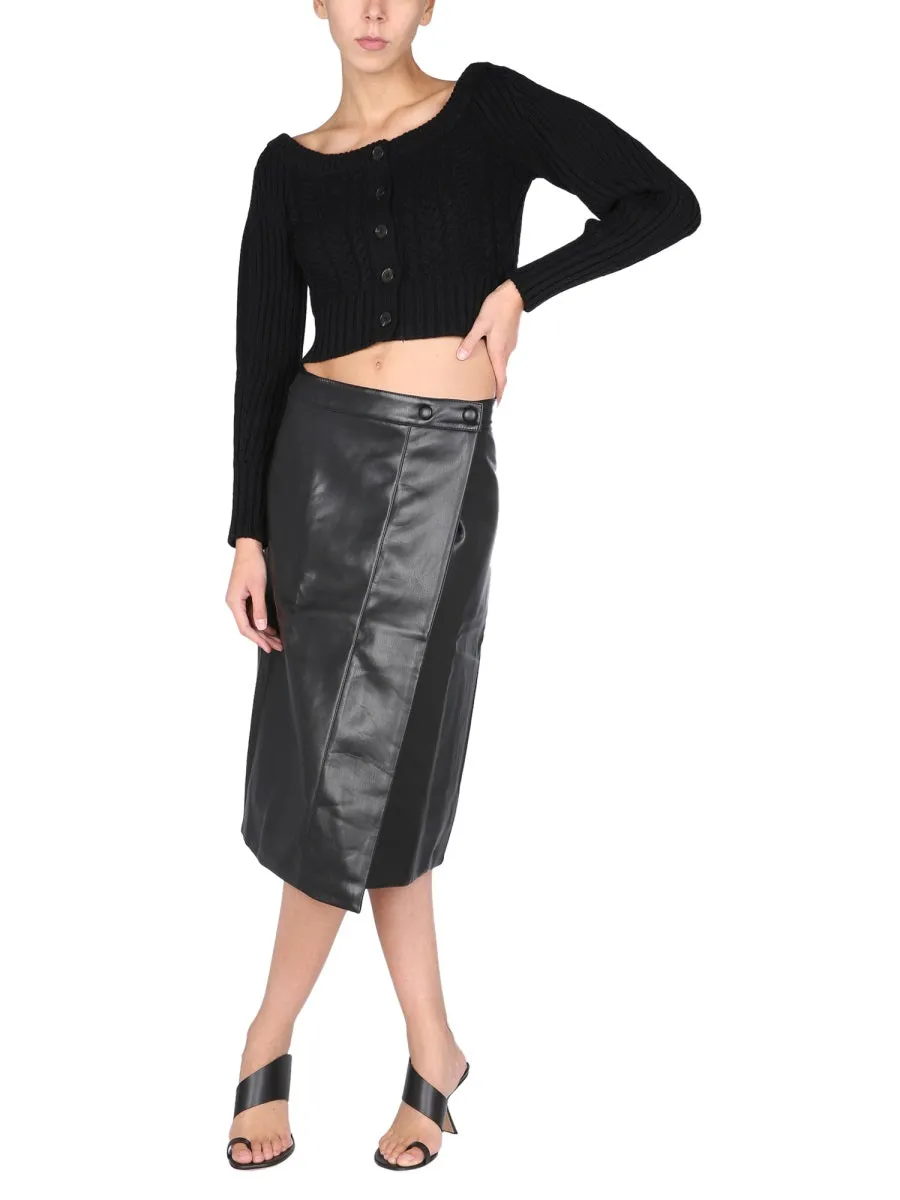 Proenza Schouler White Label Straight Cut Midi Skirt