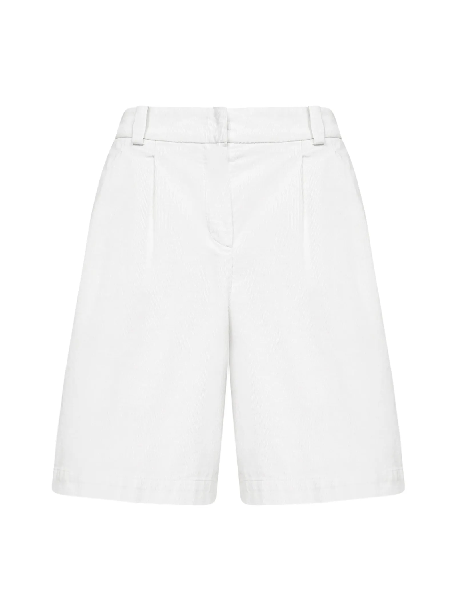 Pt01 Pleat-Detailed Corduroy Shorts