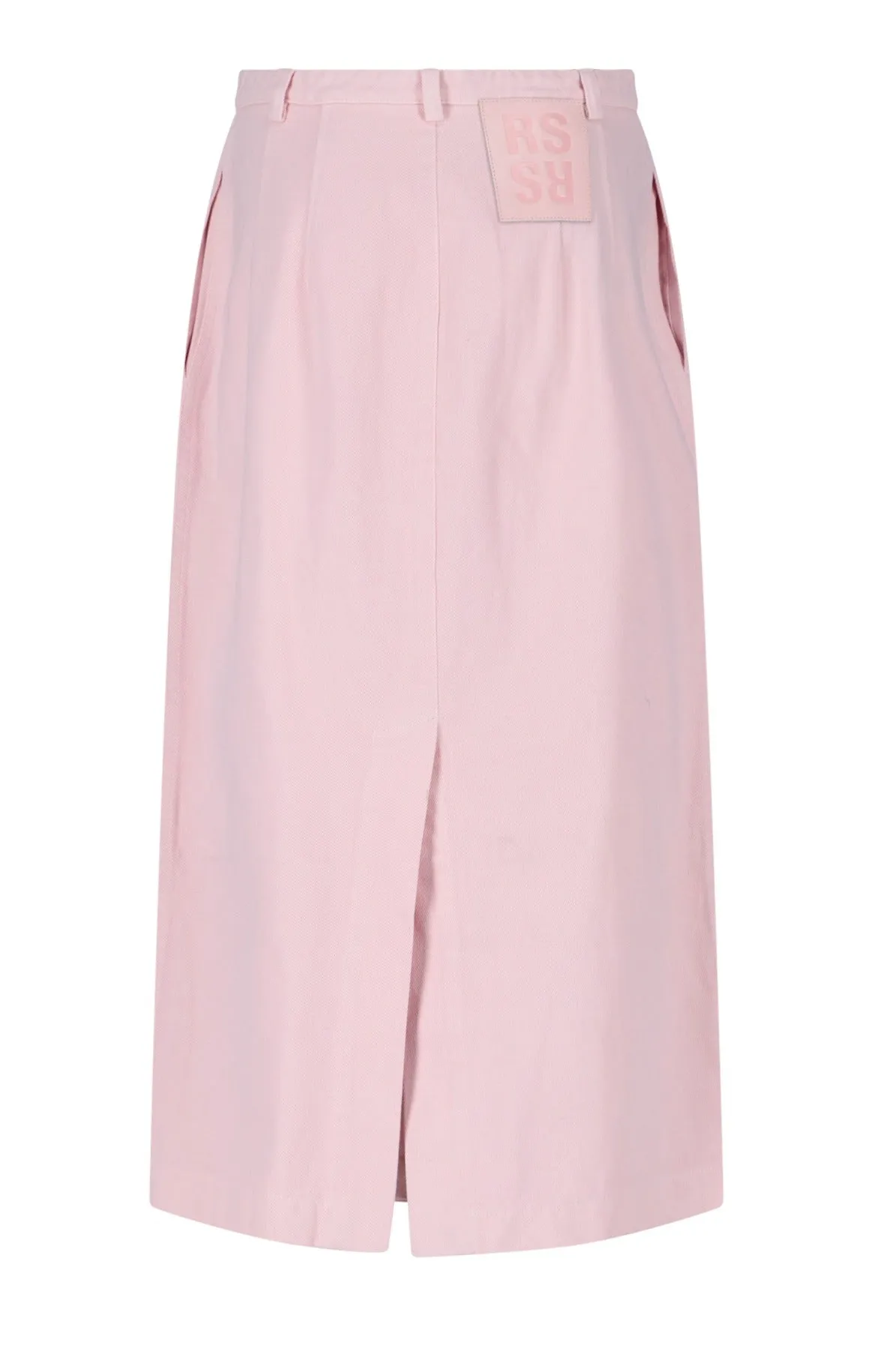 Raf Simons Button-Up Denim Midi Skirt