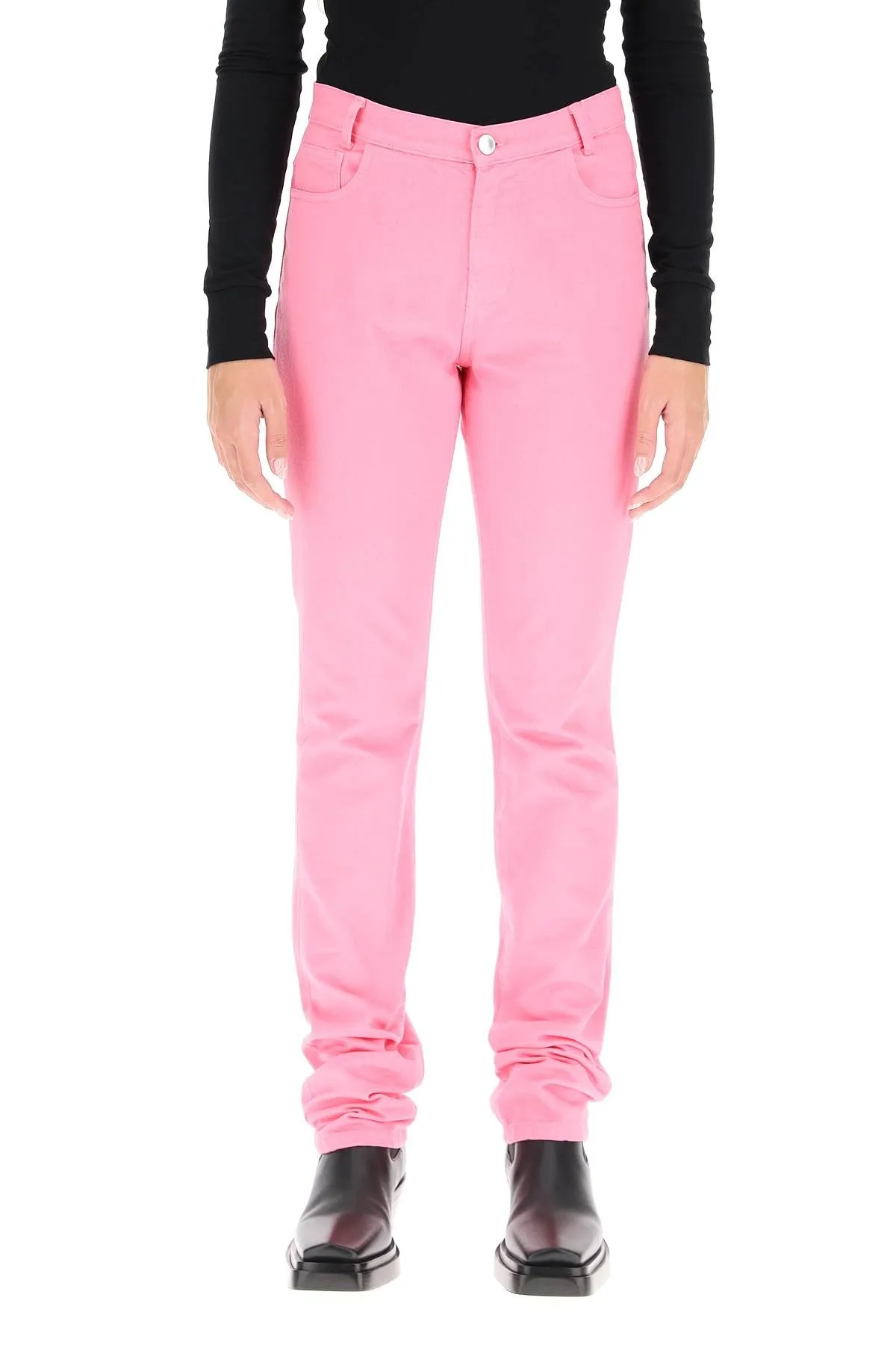 Raf Simons High Waist Slim Fit Jeans