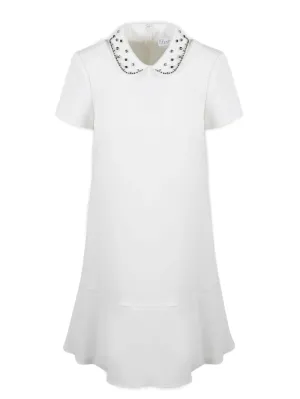 RED Valentino Crepe Short Sleeved Mini Dress
