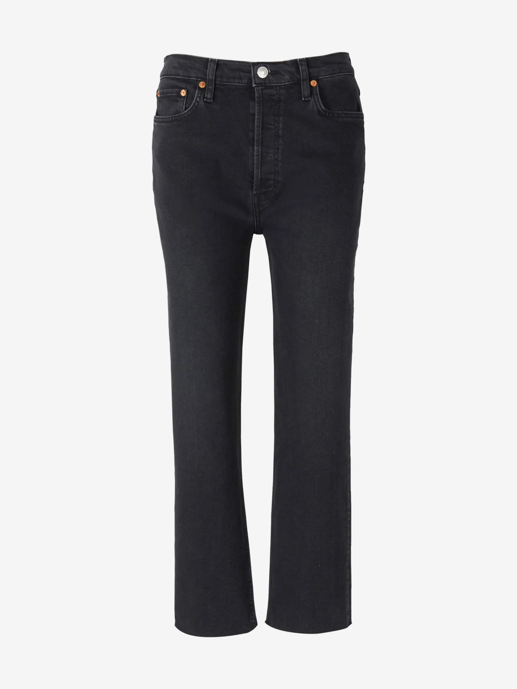 RE/DONE High Rise Stove Pipe Jeans