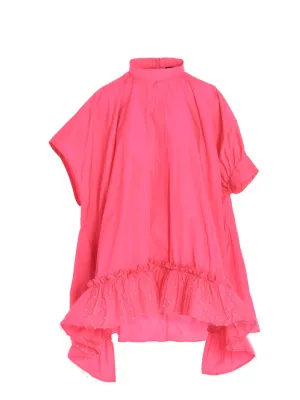 REDValentino Asymmetric Sleeved Mini Dress