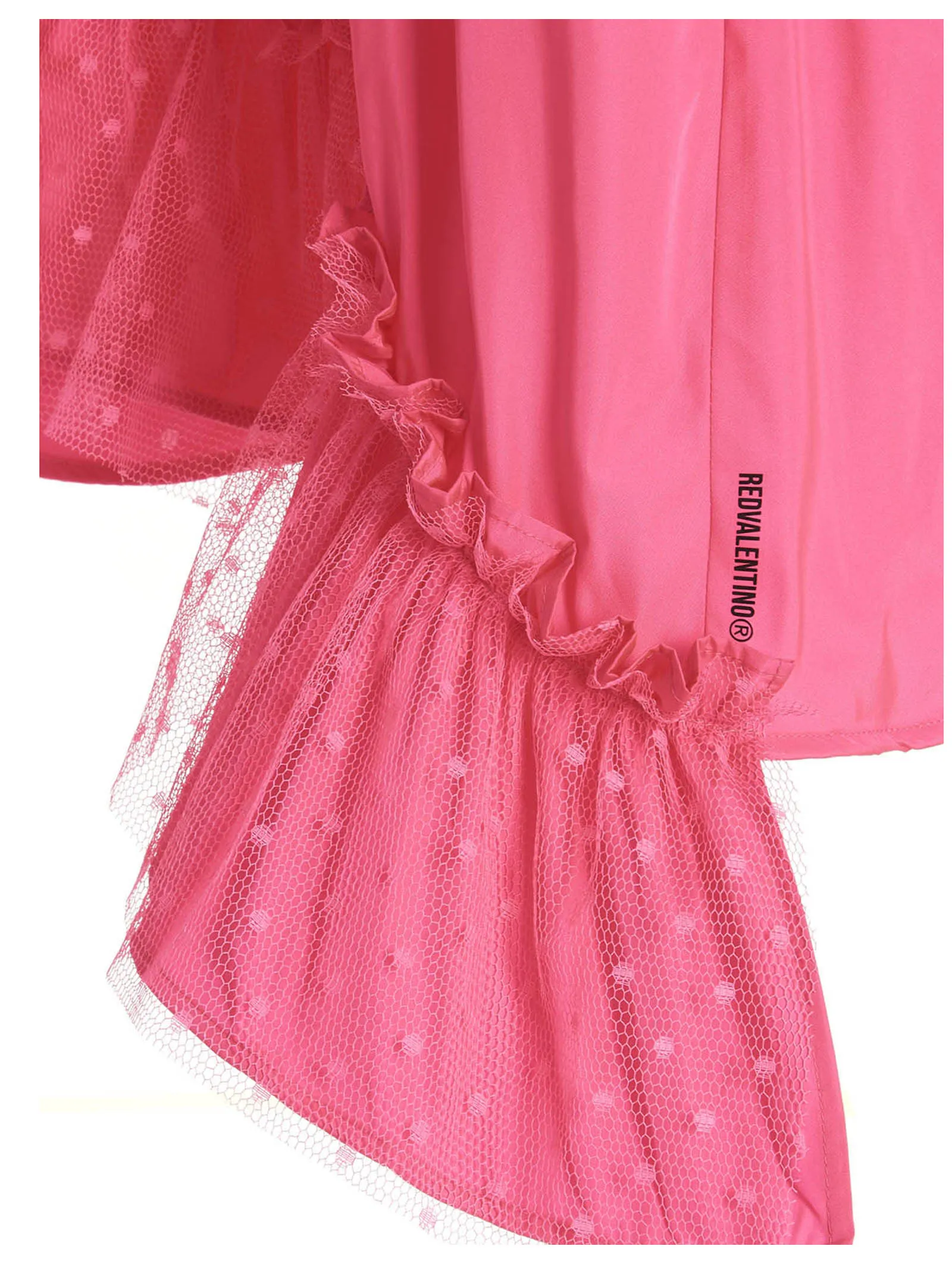 REDValentino Asymmetric Sleeved Mini Dress