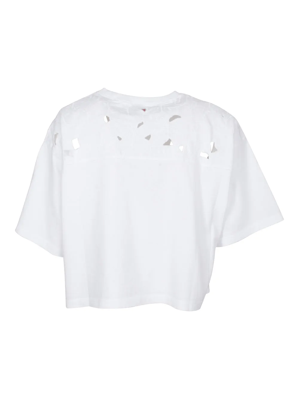 REDValentino Broderie-Anglaise Crewneck T-Shirt