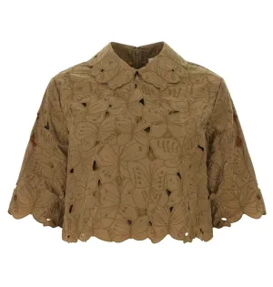 REDValentino Cut Out Cropped Top