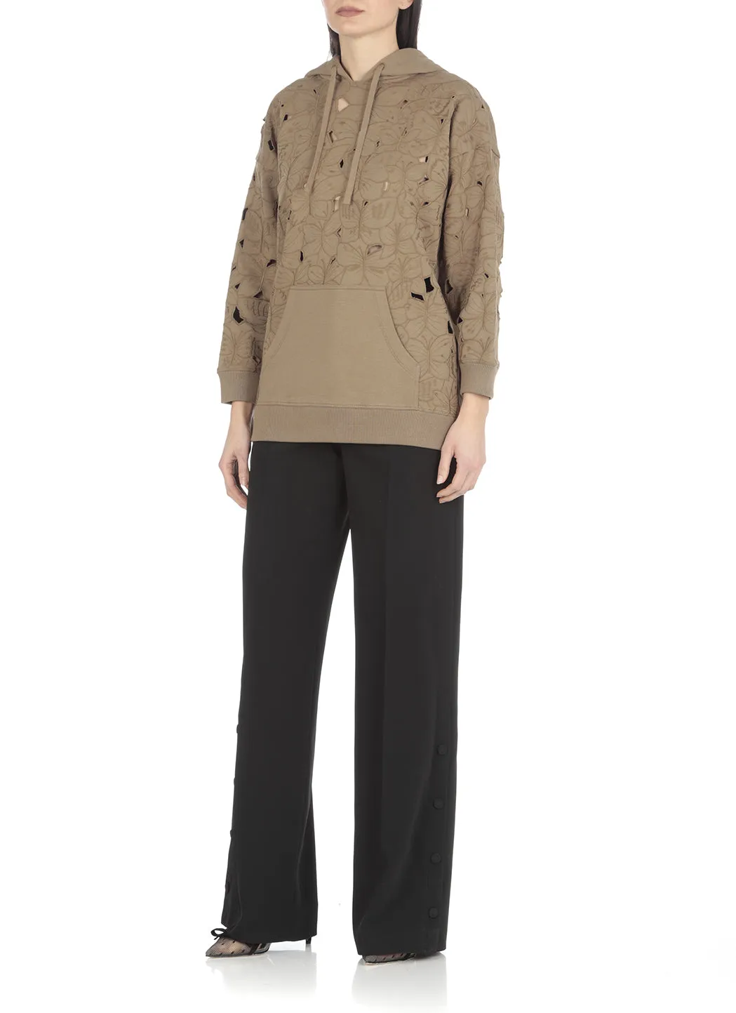 REDValentino Cut-Out Drawstring Hoodie