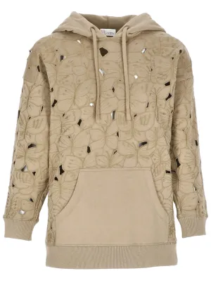 REDValentino Cut-Out Drawstring Hoodie