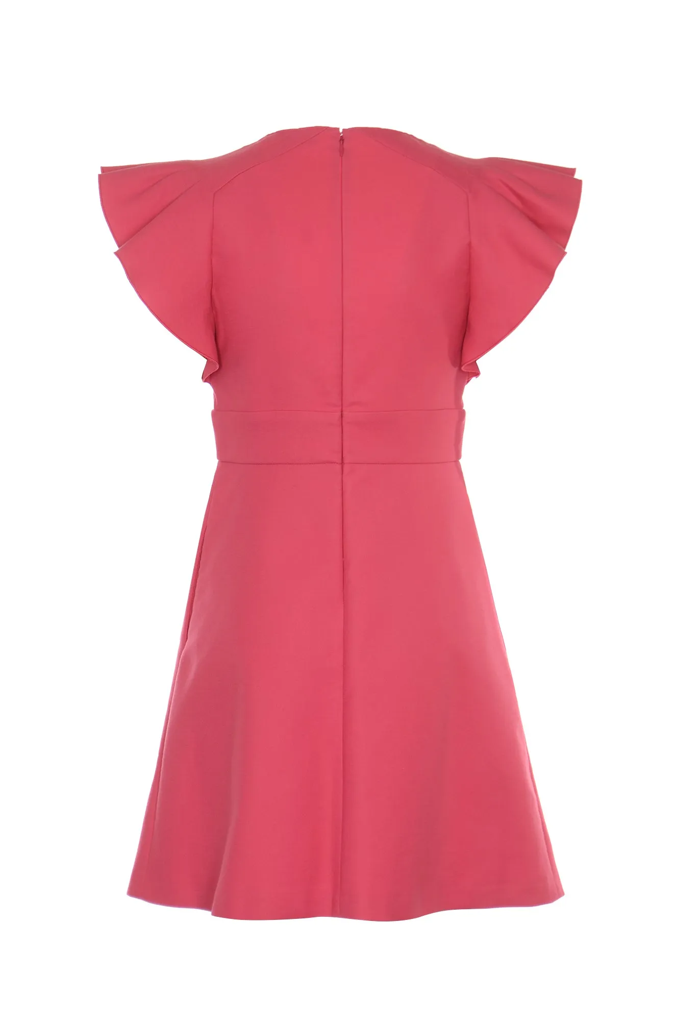 REDValentino Fluttered Sleeve Detail Dress