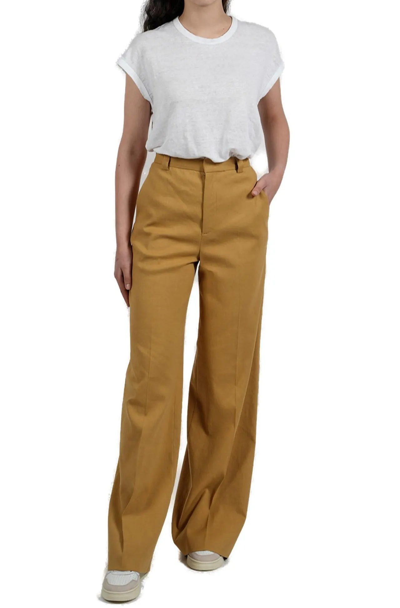 REDValentino High-Rise Straight Leg Tailored Pants