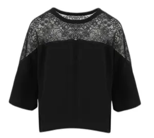 REDValentino Lace Detailed Crewneck T-Shirt