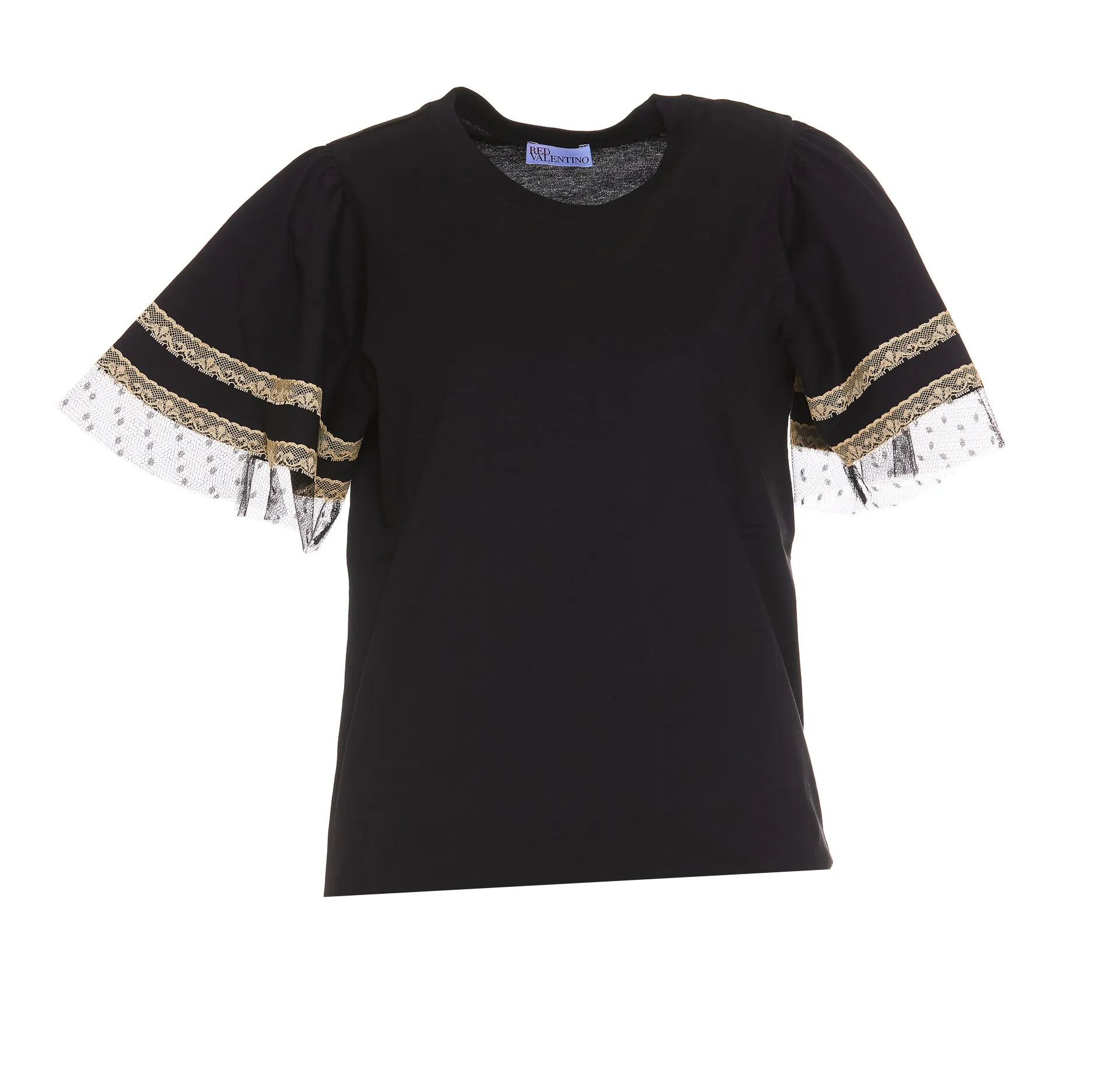 REDValentino Lace-Detailed Short-Sleeved T-Shirt