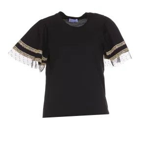 REDValentino Lace-Detailed Short-Sleeved T-Shirt