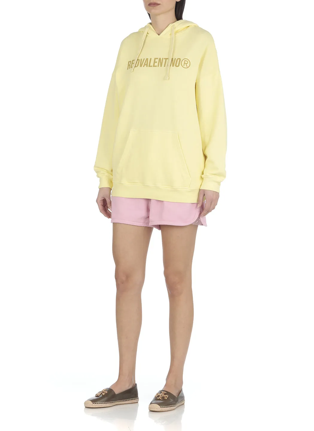 REDValentino Logo Printed Drawstring Hoodie